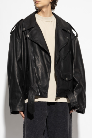 Balenciaga Chaqueta de cuero de corte holgado