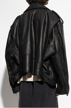 Balenciaga Chaqueta de cuero de corte holgado