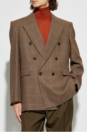 Saint Laurent Woll-Sakko mit Karomuster