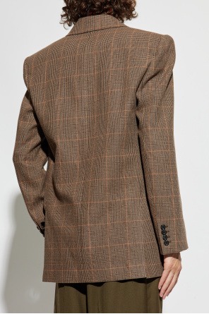 Saint Laurent Woll-Sakko mit Karomuster