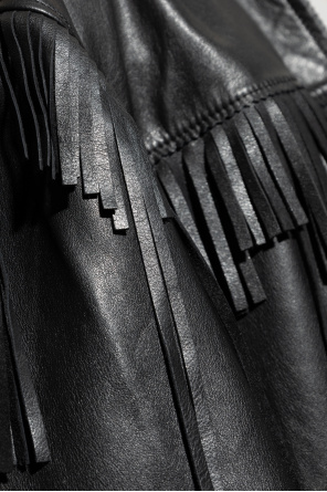 Balenciaga Lederjacke mit Kapuze