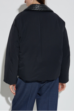 Bottega Veneta Daunenjacke mit abnehmbarem Lederkragen