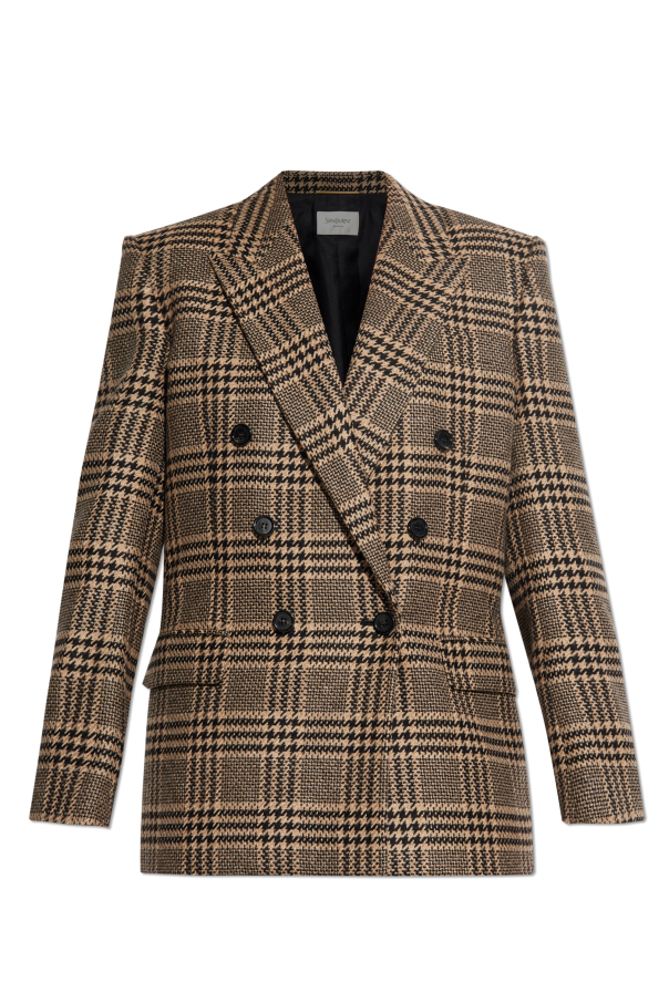 Double-breasted checked blazer od Saint Laurent