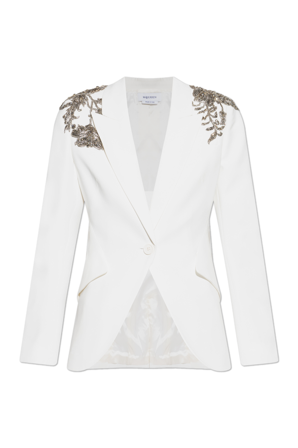 Blazer with shimmering appliqués od Alexander McQueen