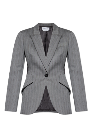 Wool blazer with herringbone pattern