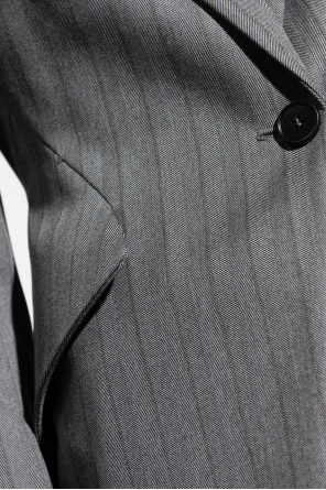 Alexander McQueen Wool blazer with herringbone pattern