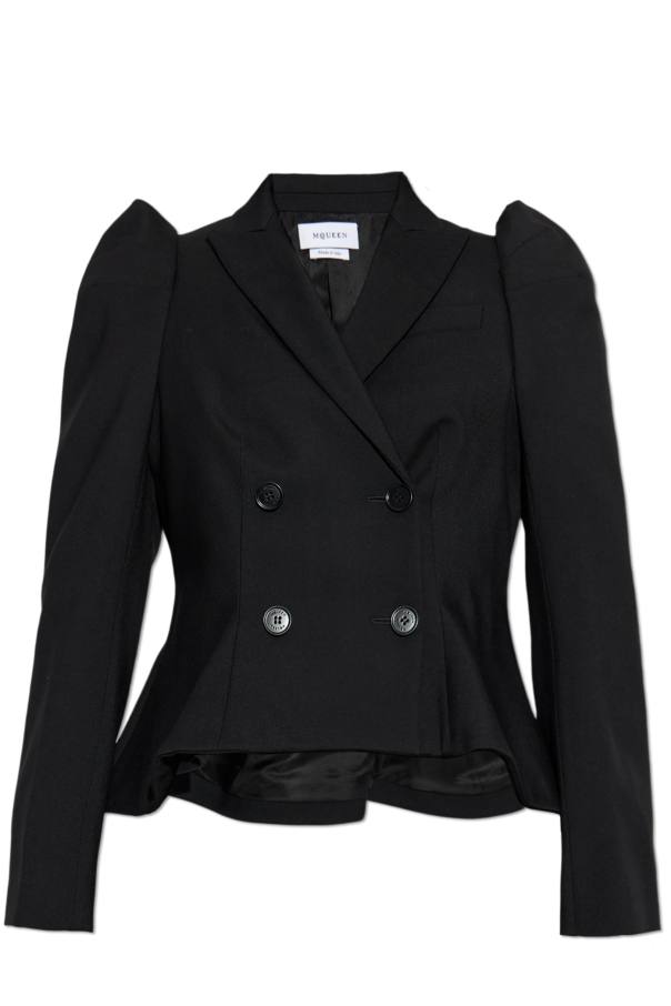 Double-breasted blazer with puffed shoulders od Alexander McQueen
