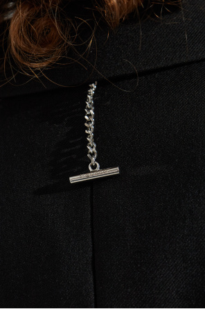 Alexander McQueen Americana cruzada con hombreras abullonadas