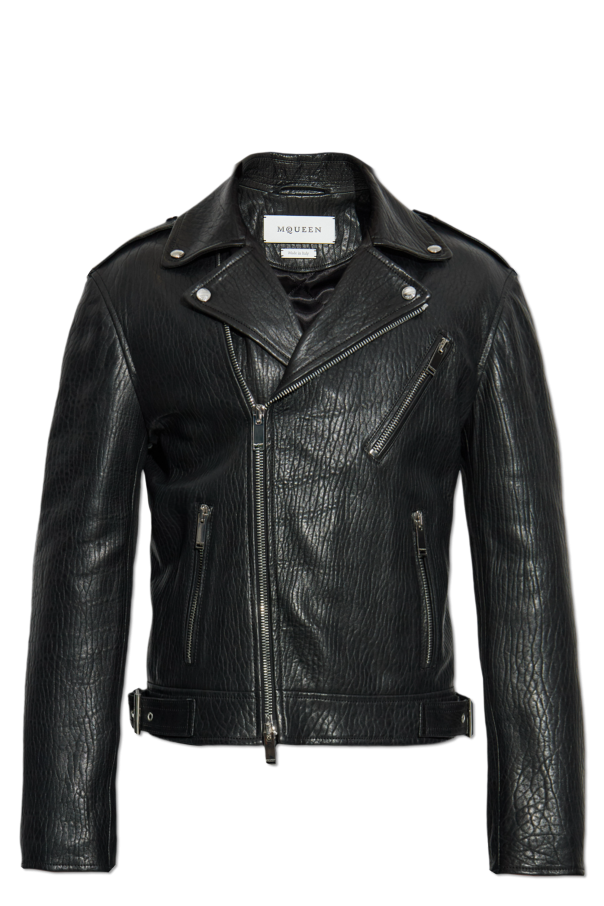 Leather jacket od Alexander McQueen