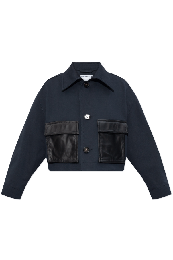 Jacket with leather pockets od Bottega Veneta