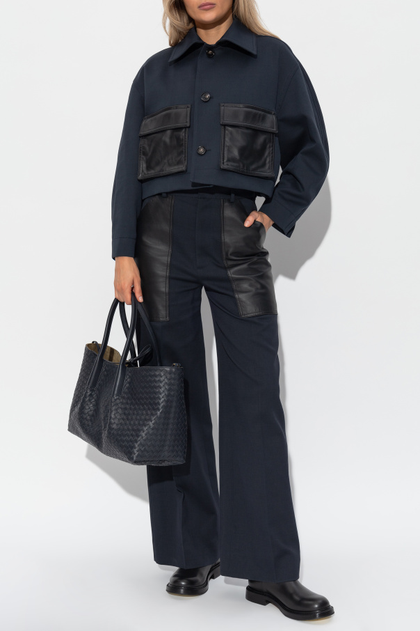 Bottega Veneta Kurtka ze skórzanymi kieszeniami