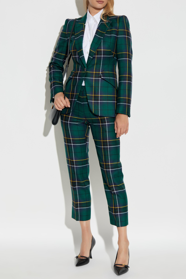 Alexander McQueen Americana de cuadros