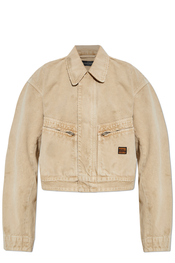 Denim jacket with a `vintage` effect od Balenciaga