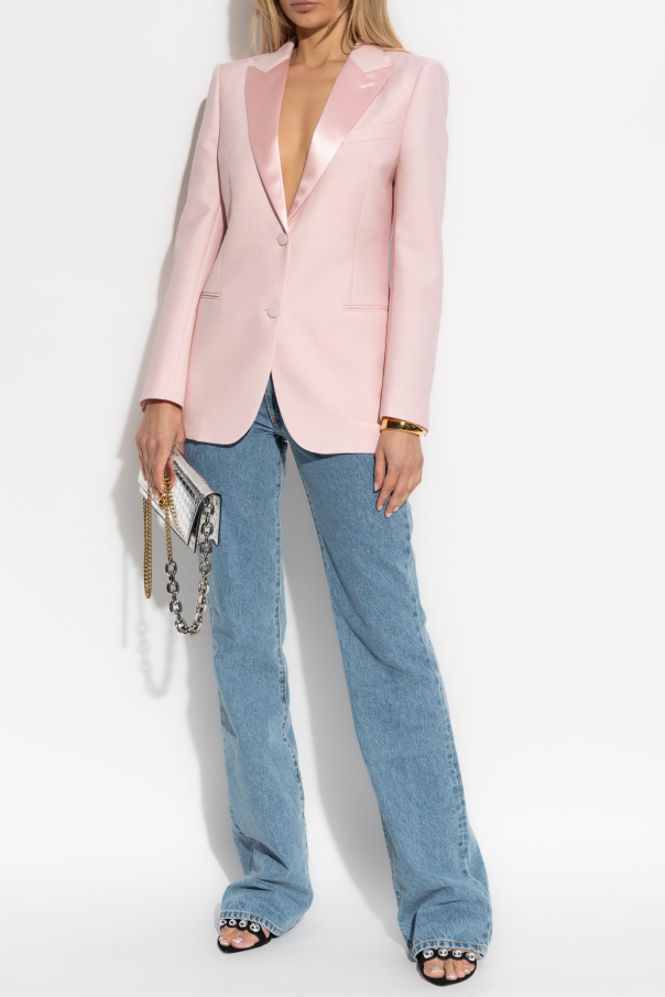 Alexander McQueen Blazer with satin insert