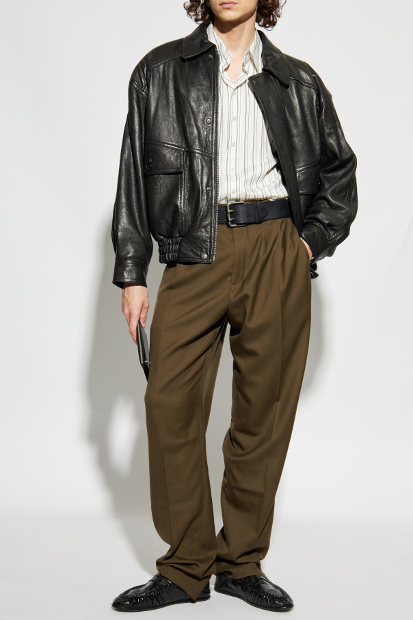 Saint Laurent Chaqueta de cuero