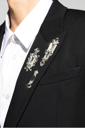 Alexander McQueen Blazer with shimmering appliqués