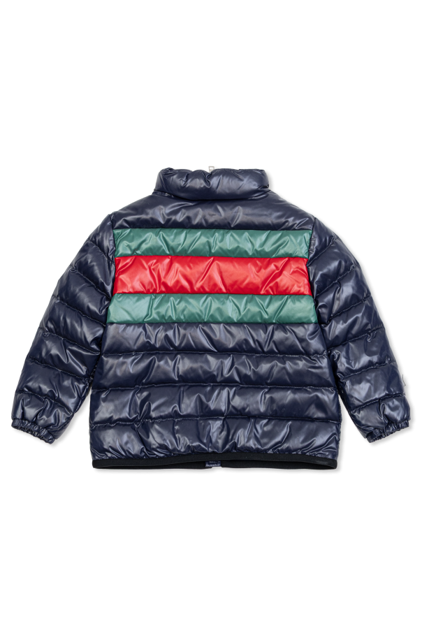 Gucci Kids Down jacket with a stand-up collar