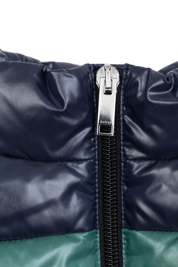 Gucci Kids Down jacket with a stand-up collar