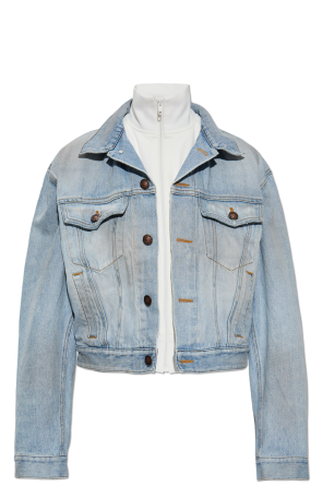 Jacket made from combined fabrics