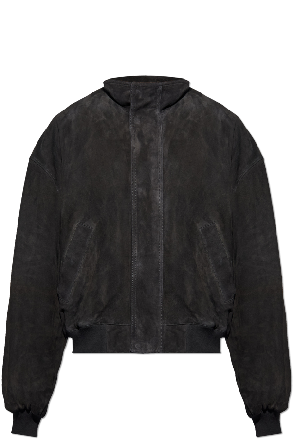 Suede jacket with stand-up collar od Balenciaga