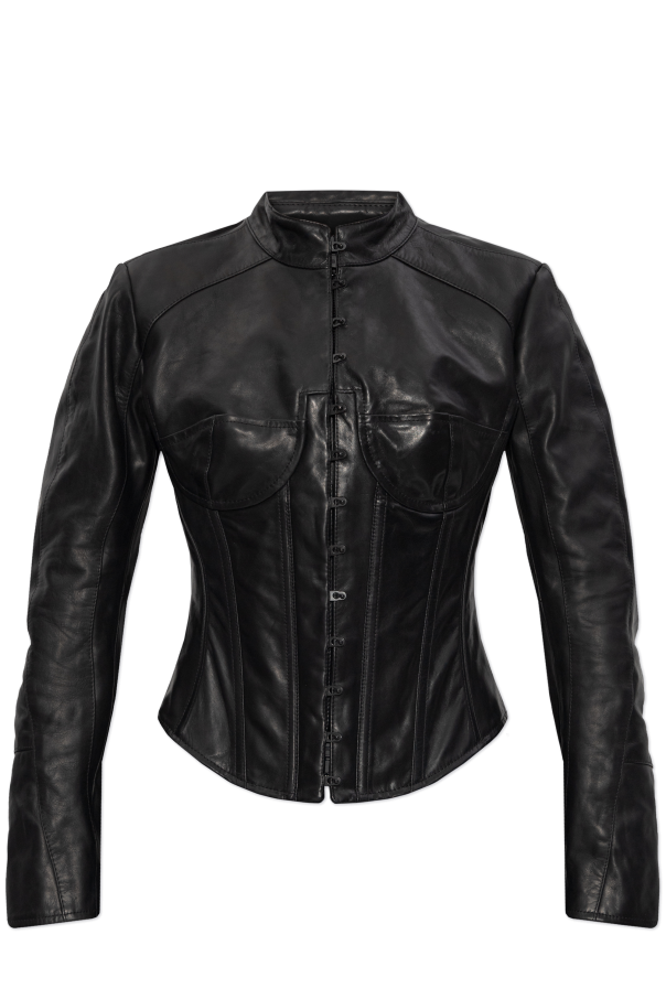 Leather jacket with stand-up collar, zdjęcie 1 Leather jacket with stand-up collar od Balenciaga