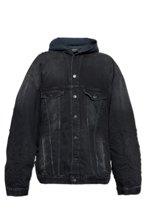 Chaqueta de materiales combinados