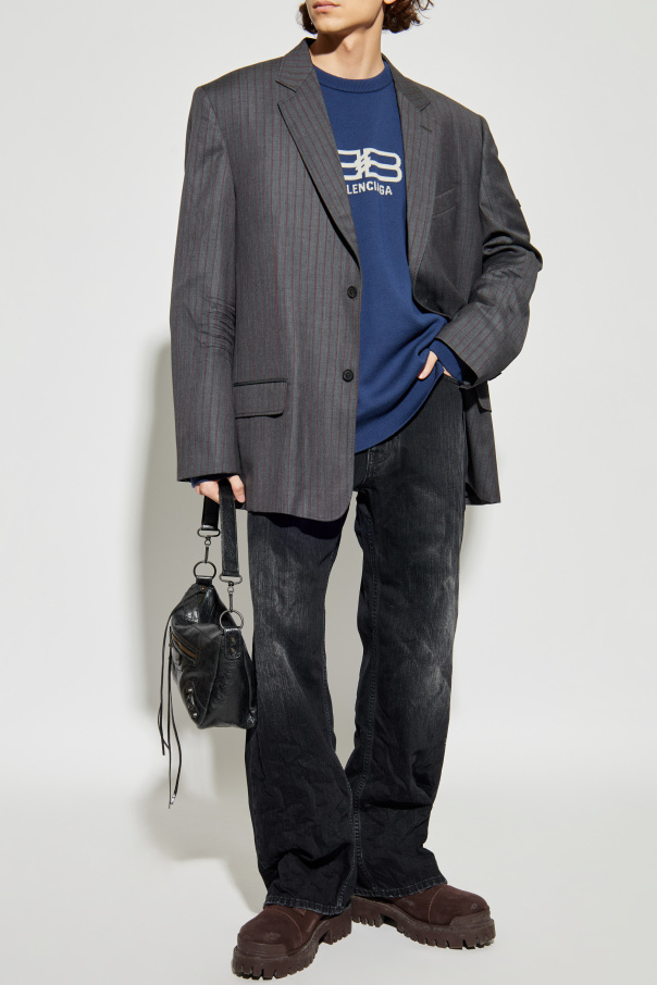 Balenciaga Wollblazer mit Nadelstreifenmuster