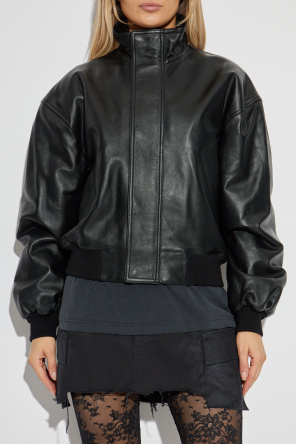 Balenciaga Leather bomber jacket