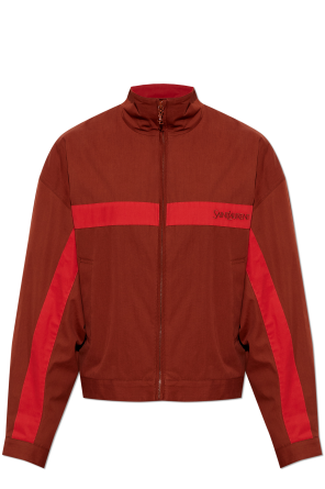 Cotton jacket with stand-up collar