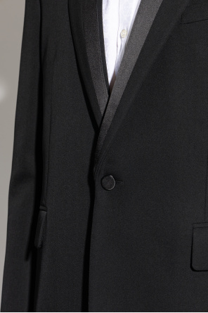 Alexander McQueen Wool blazer with silk lapels