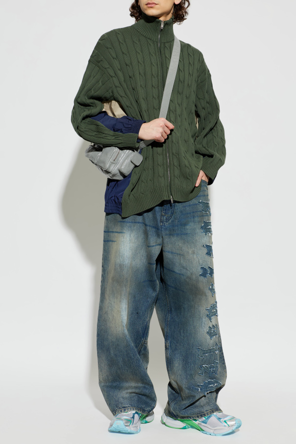 Balenciaga Cardigan made from combined fabrics