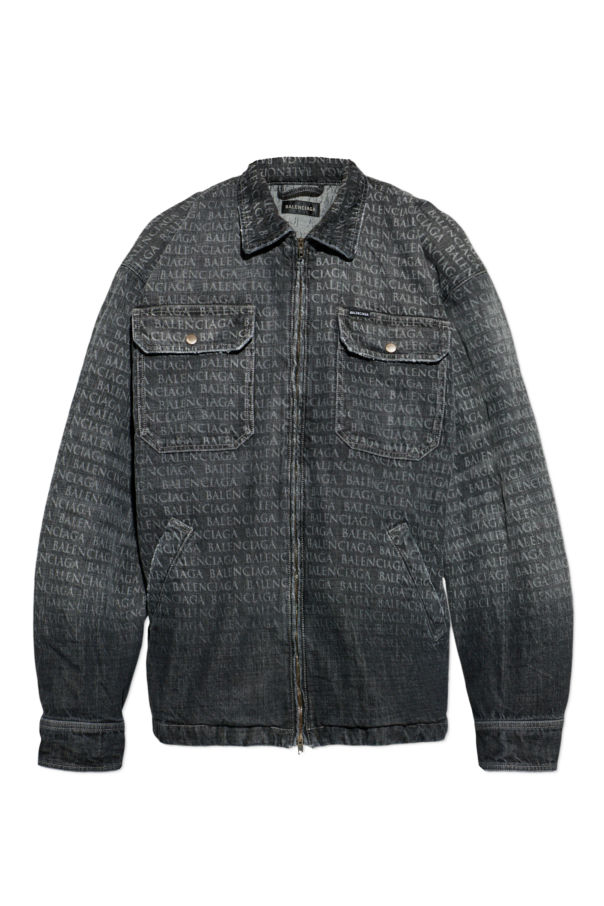 Denim jacket with monogram od Balenciaga