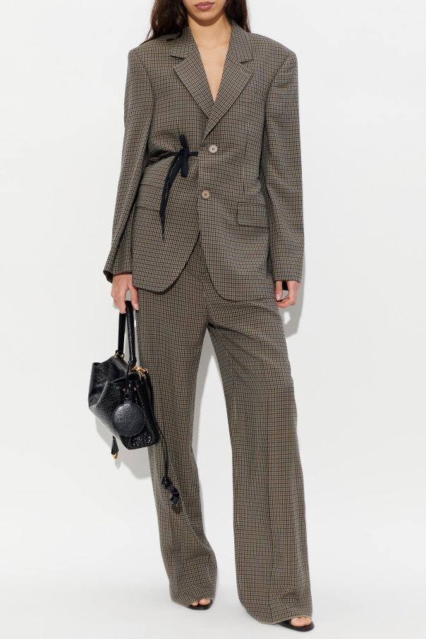 Balenciaga Blazer com padrão aos quadrados