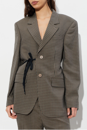 Balenciaga Blazer com padrão aos quadrados