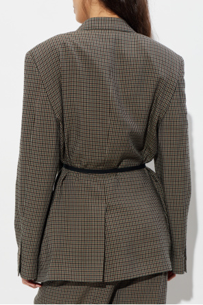 Balenciaga Blazer com padrão aos quadrados