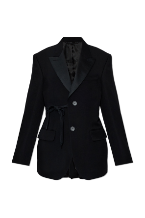 Wool blazer with single vent