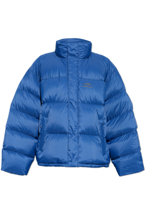 Down jacket with stand-up collar