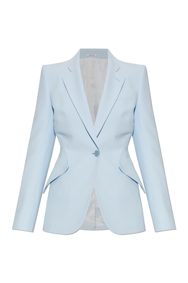 Blazer with shoulder pads od Alexander McQueen