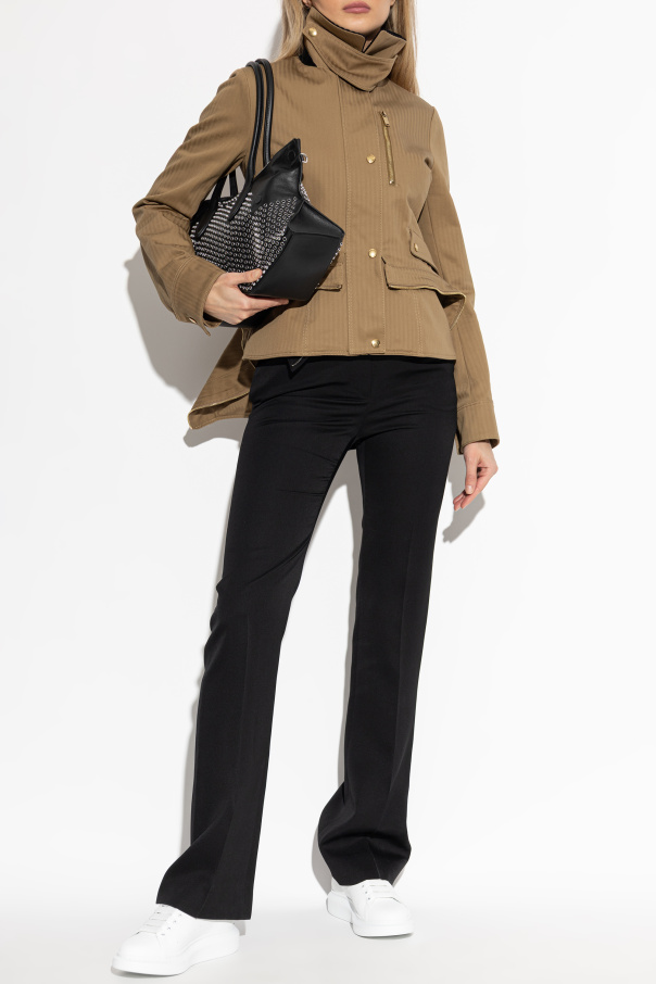 Alexander McQueen Chaqueta con basquiña asimétrica