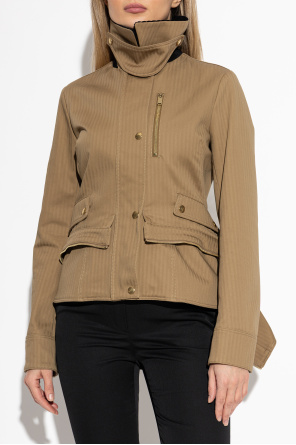 Alexander McQueen Chaqueta con basquiña asimétrica