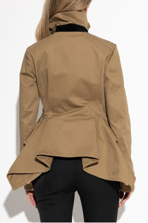 Alexander McQueen Chaqueta con basquiña asimétrica