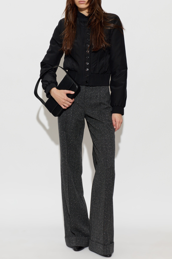 Alexander McQueen Quilted jacket with decorative stitching