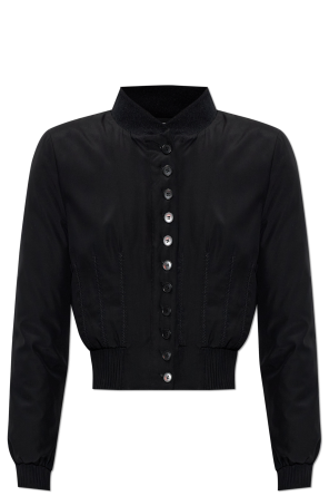 Quilted jacket with decorative stitching
