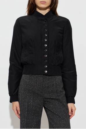 Alexander McQueen Quilted jacket with decorative stitching