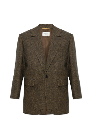 Wool blazer with ‘herringbone’ motif