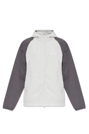 Jacket with embroidered logo