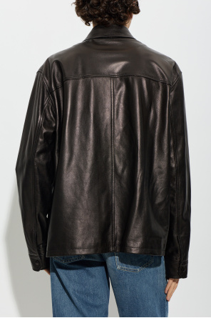 Alexander McQueen Chaqueta de cuero con motivo de calavera