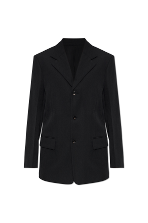 Wool blazer with notch lapels