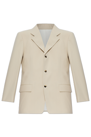 Wool blazer with notch lapels