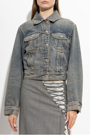 Alexander McQueen Denim jacket with 'vintage' effect